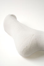 QYVE Subzero Crew Socks - White + Ice Blue Colour | Sports Socks, Futsal, Football, Jogging